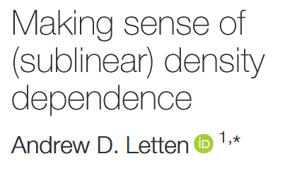 Title of Letten 2025, Making sense of (sublinear) density dependence
